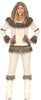 GP79143 – Weltkulturen Eskimo Karneval Kostüm – Größe: 36 - 38 (S), 38 - 40 (M), 42 - 44 (L) – Farbe: Beige