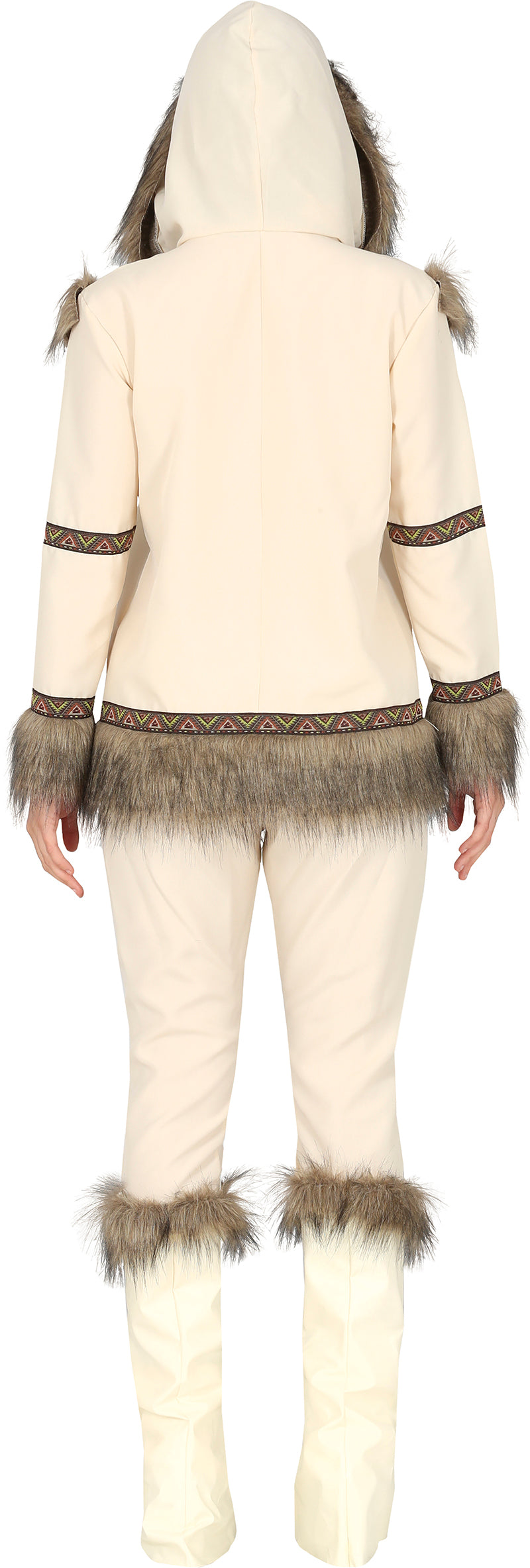 GP79143 – Weltkulturen Eskimo Karneval Kostüm – Größe: 36 - 38 (S), 38 - 40 (M), 42 - 44 (L) – Farbe: Beige