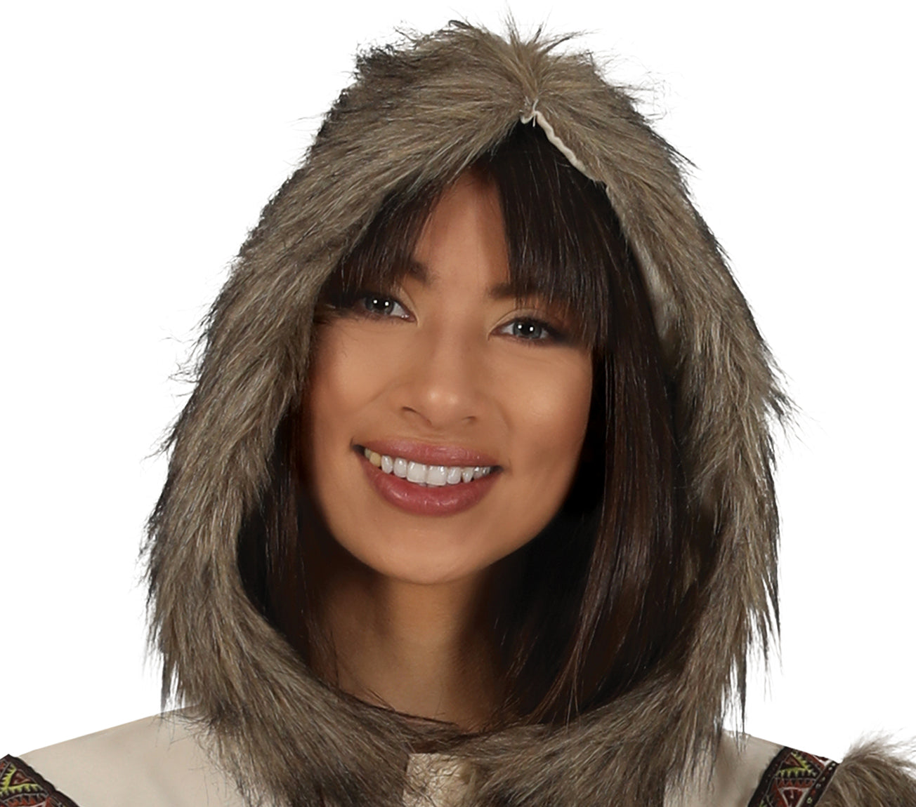 GP79143 – Weltkulturen Eskimo Karneval Kostüm – Größe: 36 - 38 (S), 38 - 40 (M), 42 - 44 (L) – Farbe: Beige