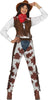 GP79148 – Cowgirl Abenteuer Weste Halstuch – Größe: 42 - 44 (L), 36 - 38 (S) – Farbe: Braun