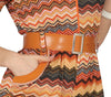 GP79150 – 70S Hippie Jumpsuit Karneval Retro Look – Größe: 38 - 40 (M) – Farbe: Braun