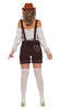 GP79153 – Oktoberfest Trachtenhose Traditionelles Outfit – Größe: 36 - 38 (S) – Farbe: Braun