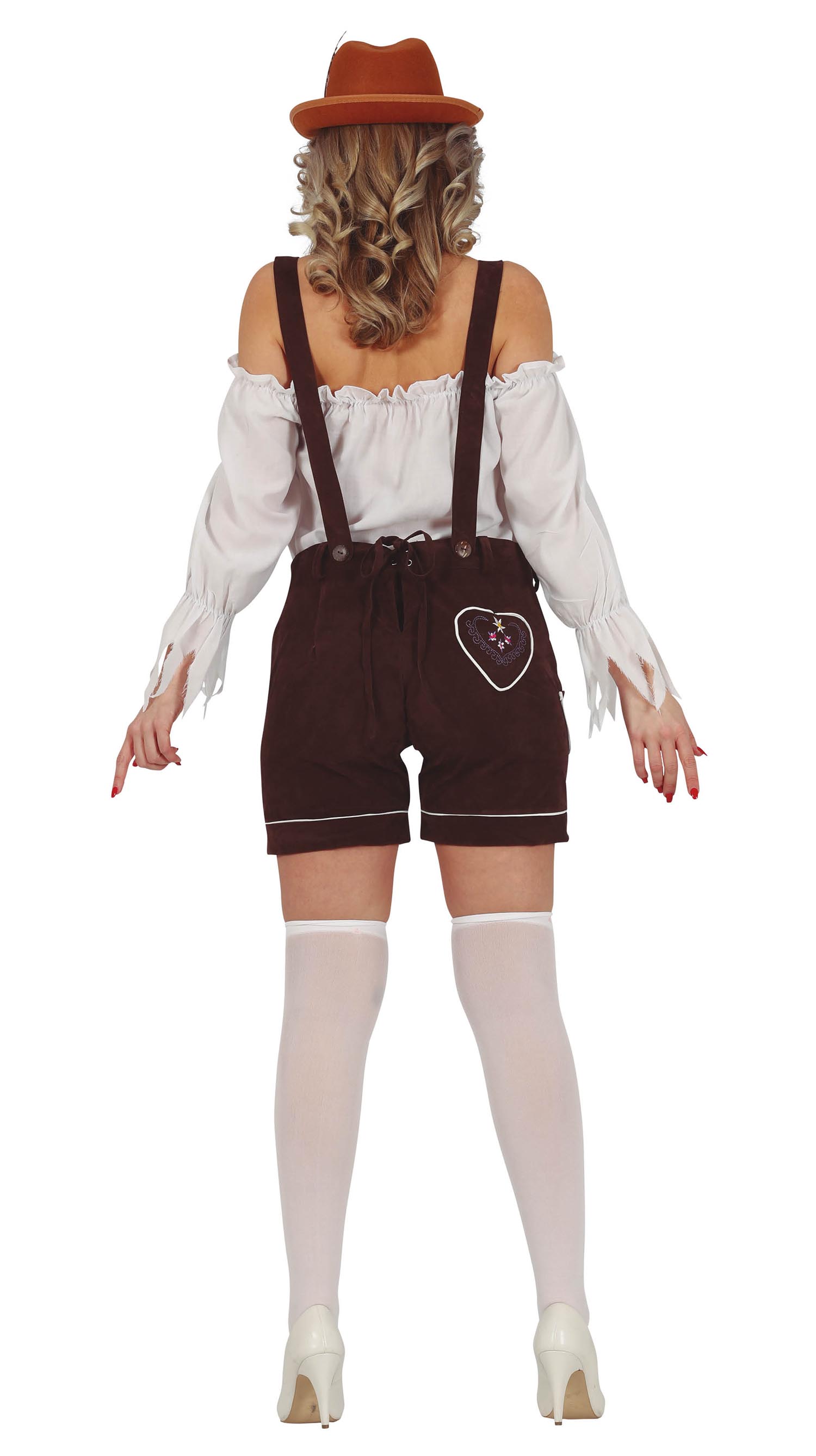 GP79153 – Oktoberfest Trachtenhose Traditionelles Outfit – Größe: 38 - 40 (M) – Farbe: Braun