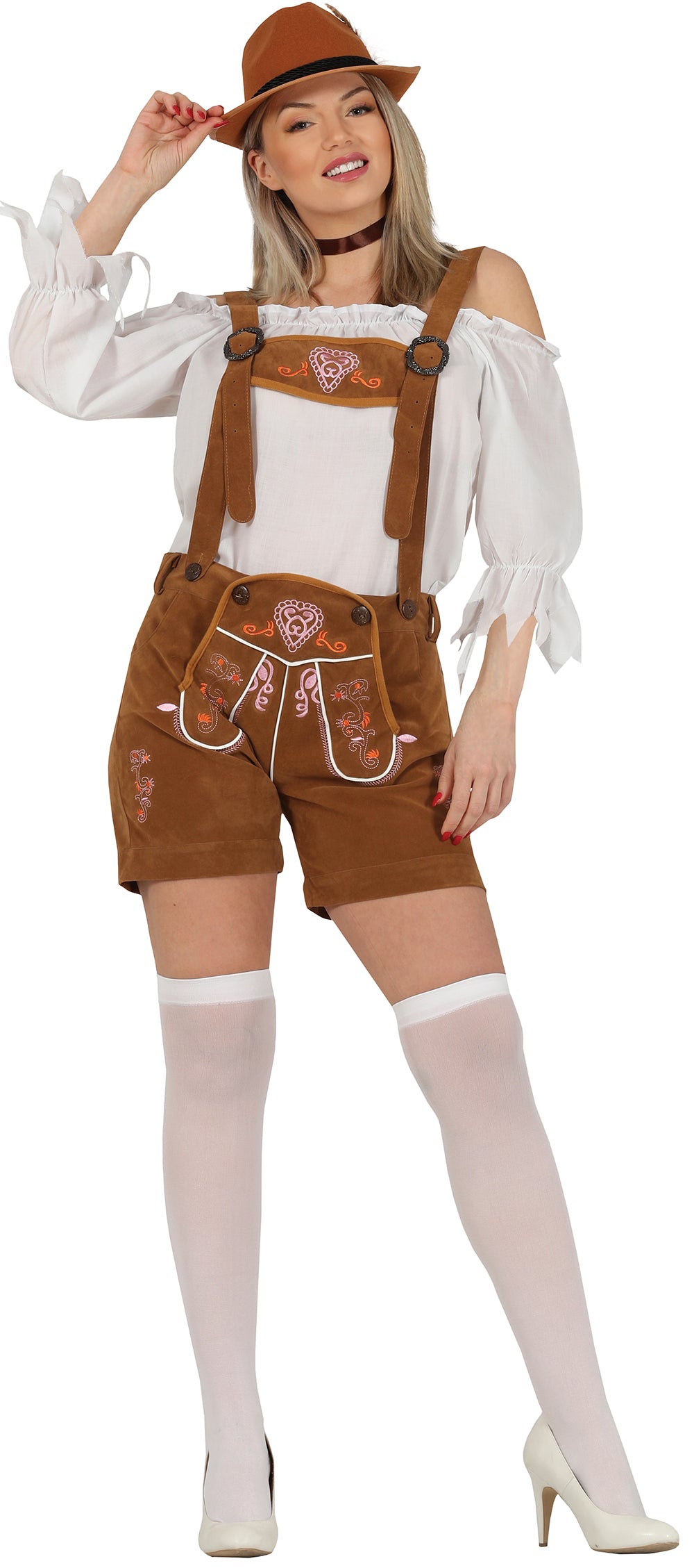 GP79156 – Oktoberfest Trachtenhose Traditionelles – Größe: 36 - 38 (S) – Farbe: Braun