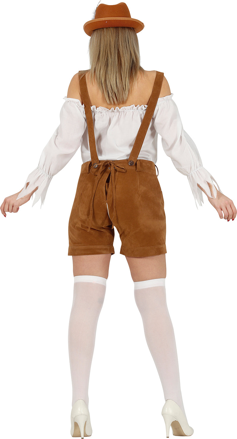 GP79156 – Oktoberfest Trachtenhose Traditionelles – Größe: 42 - 44 (L) – Farbe: Braun