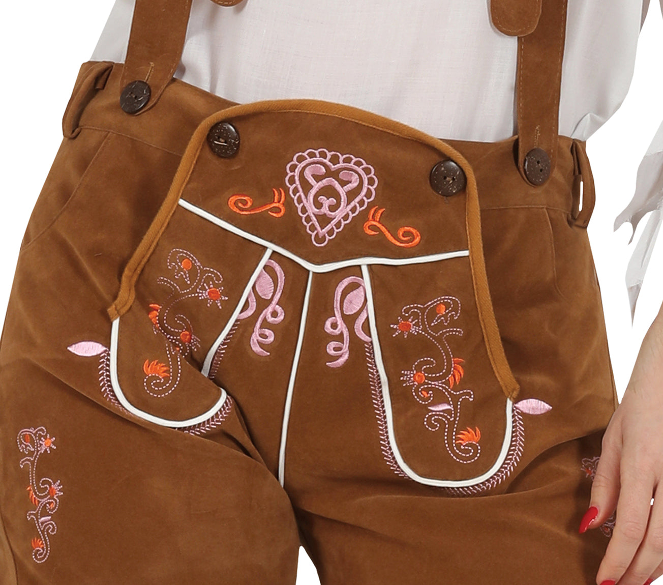 GP79156 – Oktoberfest Trachtenhose Traditionelles – Größe: 42 - 44 (L) – Farbe: Braun