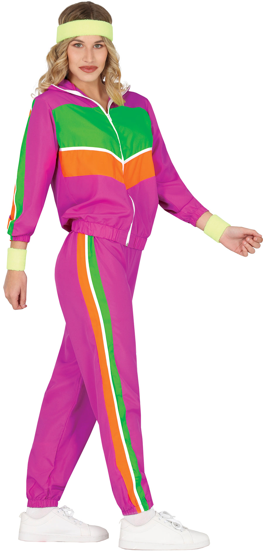 80er Jahre Trainingsanzug für Damen pink