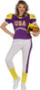 GP79170 – Sportliches Quarterback Fantasy Kostüm – Größe: 38 - 40 (M) – Farbe: Lila