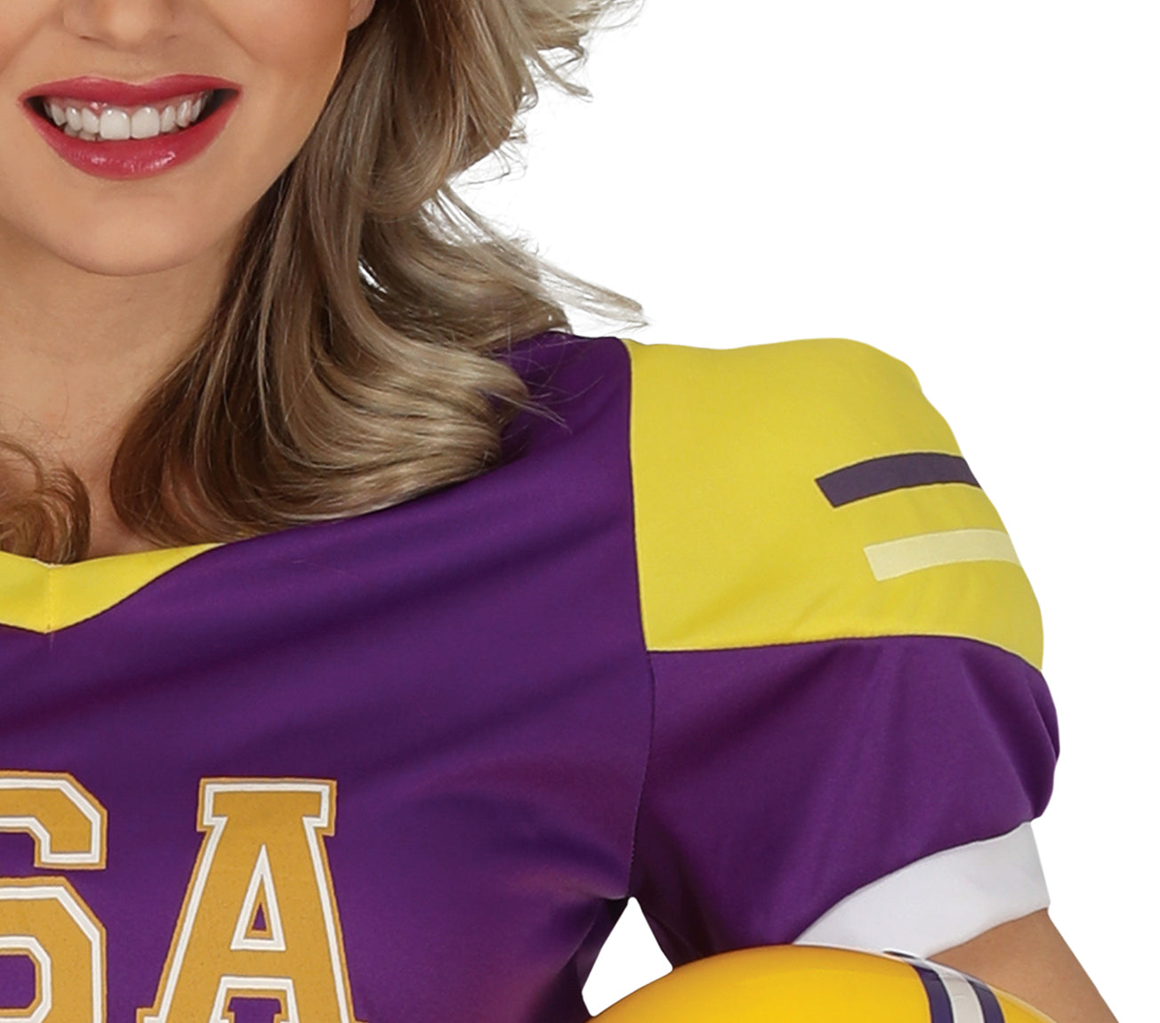 GP79170 – Sportliches Quarterback Fantasy Kostüm – Größe: 38 - 40 (M) – Farbe: Lila