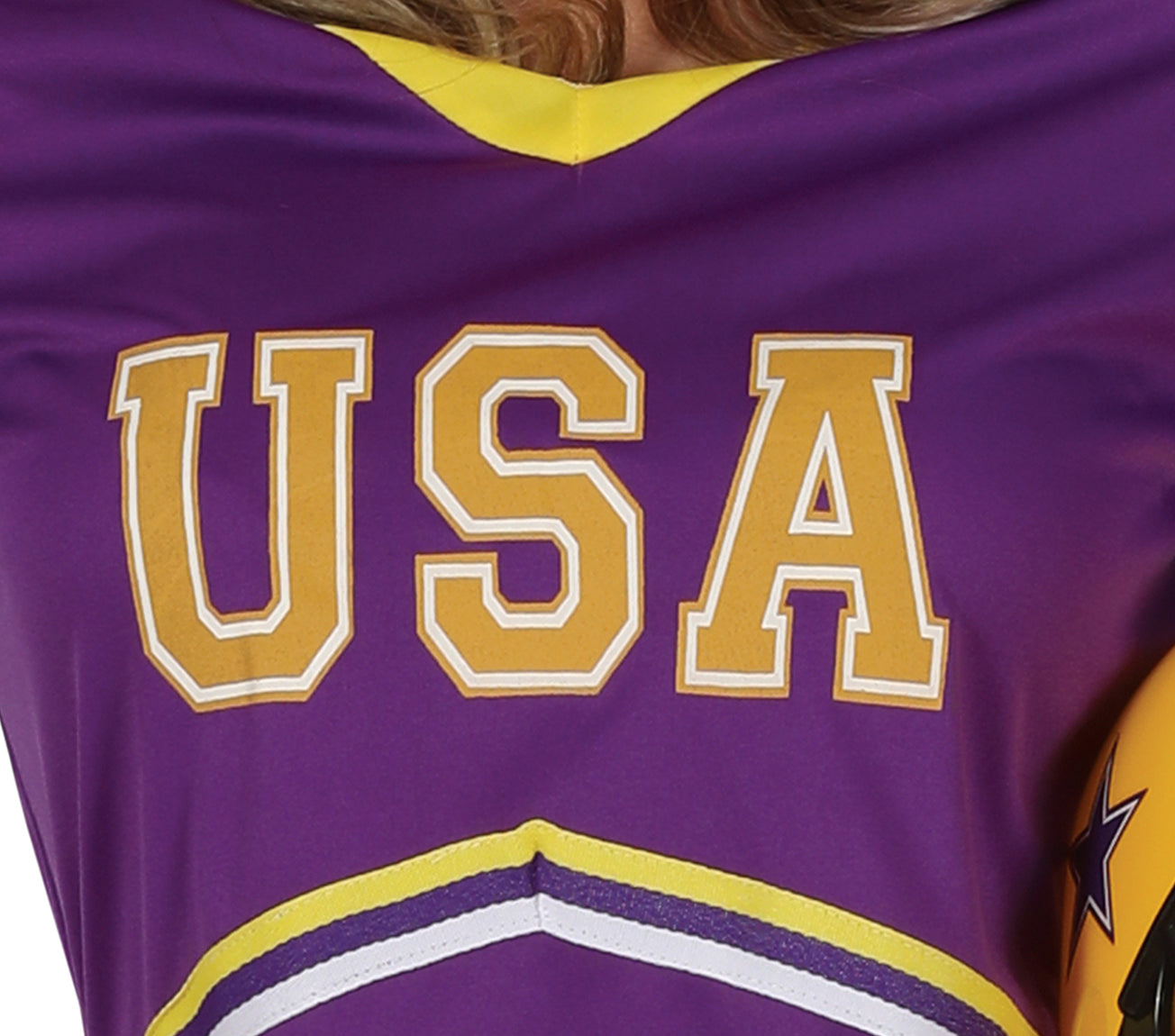 GP79170 – Sportliches Quarterback Fantasy Kostüm – Größe: 38 - 40 (M) – Farbe: Lila