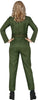 GP79187 – Militär Flieger Overall Karneval Kostüm – Größe: 42 - 44 (L) – Farbe: Grün
