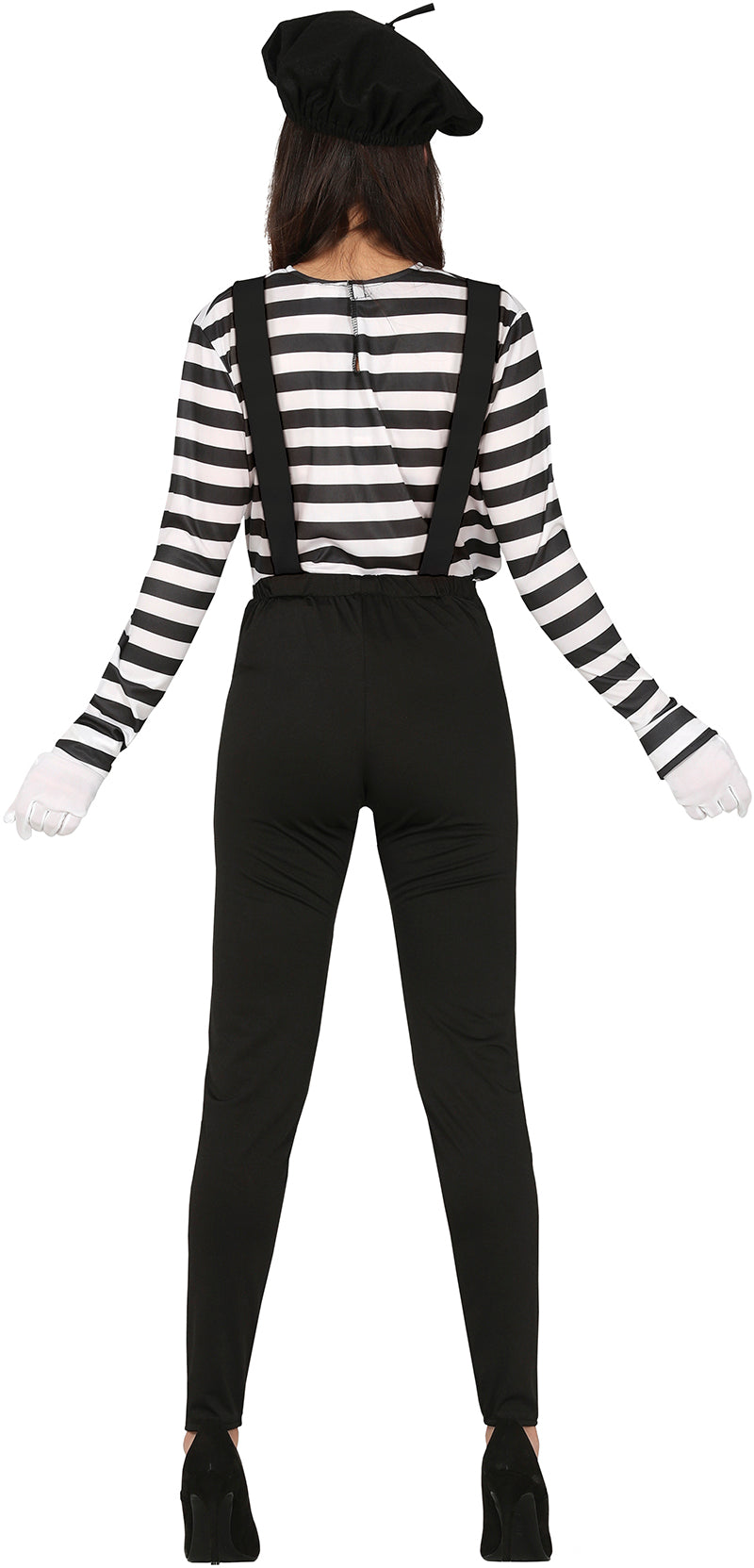GP79200 – Clown Pantomime Kostüm Schwarz Weiß – Größe: 38 - 40 (M) – Farbe: Schwarz