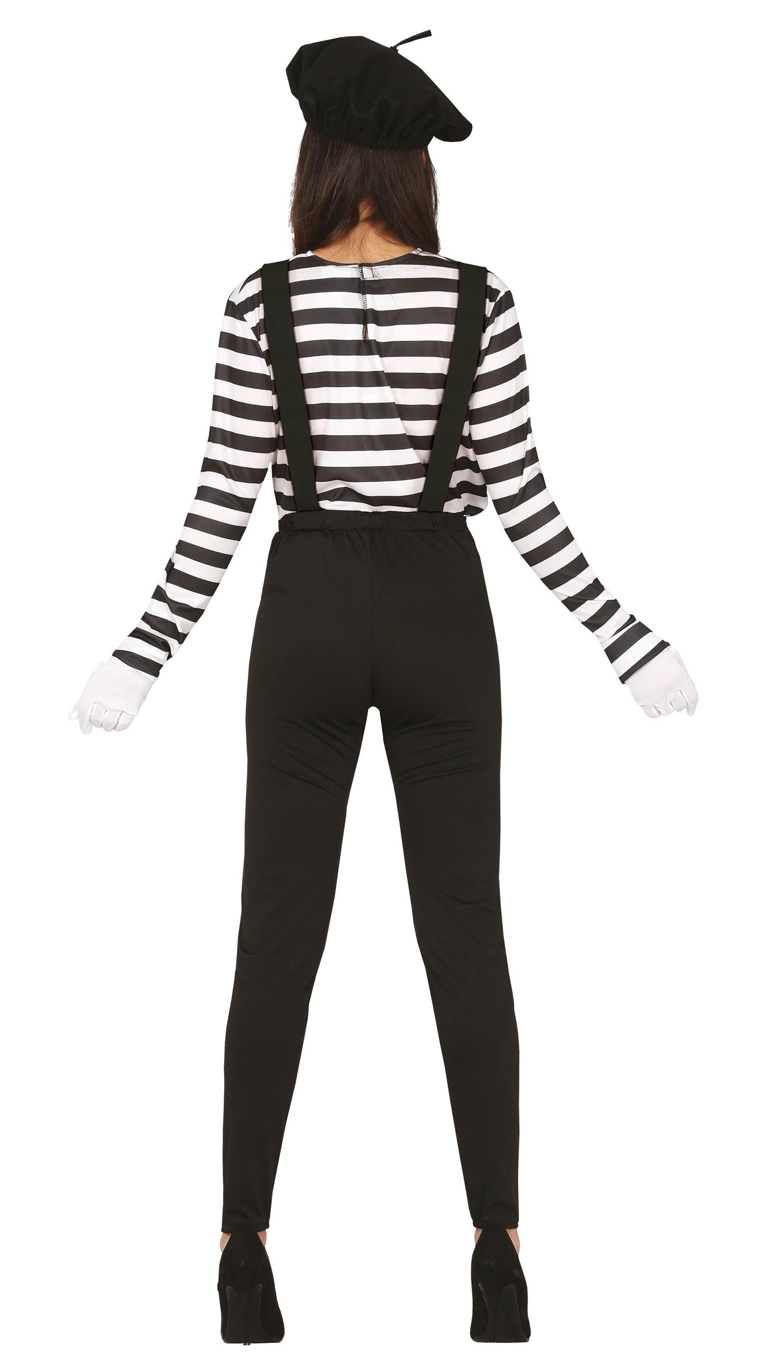 GP79200 – Clown Pantomime Kostüm Schwarz Weiß – Größe: 42 - 44 (L) – Farbe: Schwarz