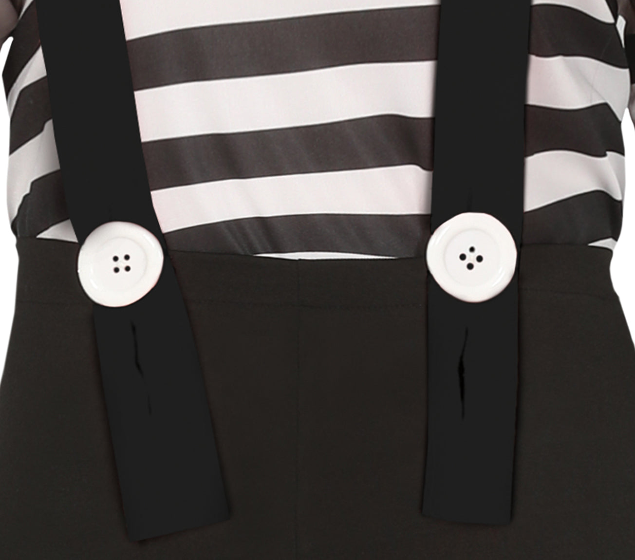 GP79200 – Clown Pantomime Kostüm Schwarz Weiß – Größe: 42 - 44 (L) – Farbe: Schwarz