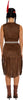 GP79214 – Indisches Karnevalsoutfit Fransen Kleid – Größe: 38 - 40 (M) – Farbe: Braun