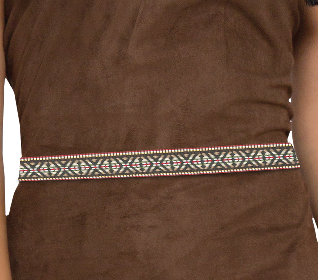 GP79214 – Indisches Karnevalsoutfit Fransen Kleid – Größe: 42 - 44 (L) – Farbe: Braun