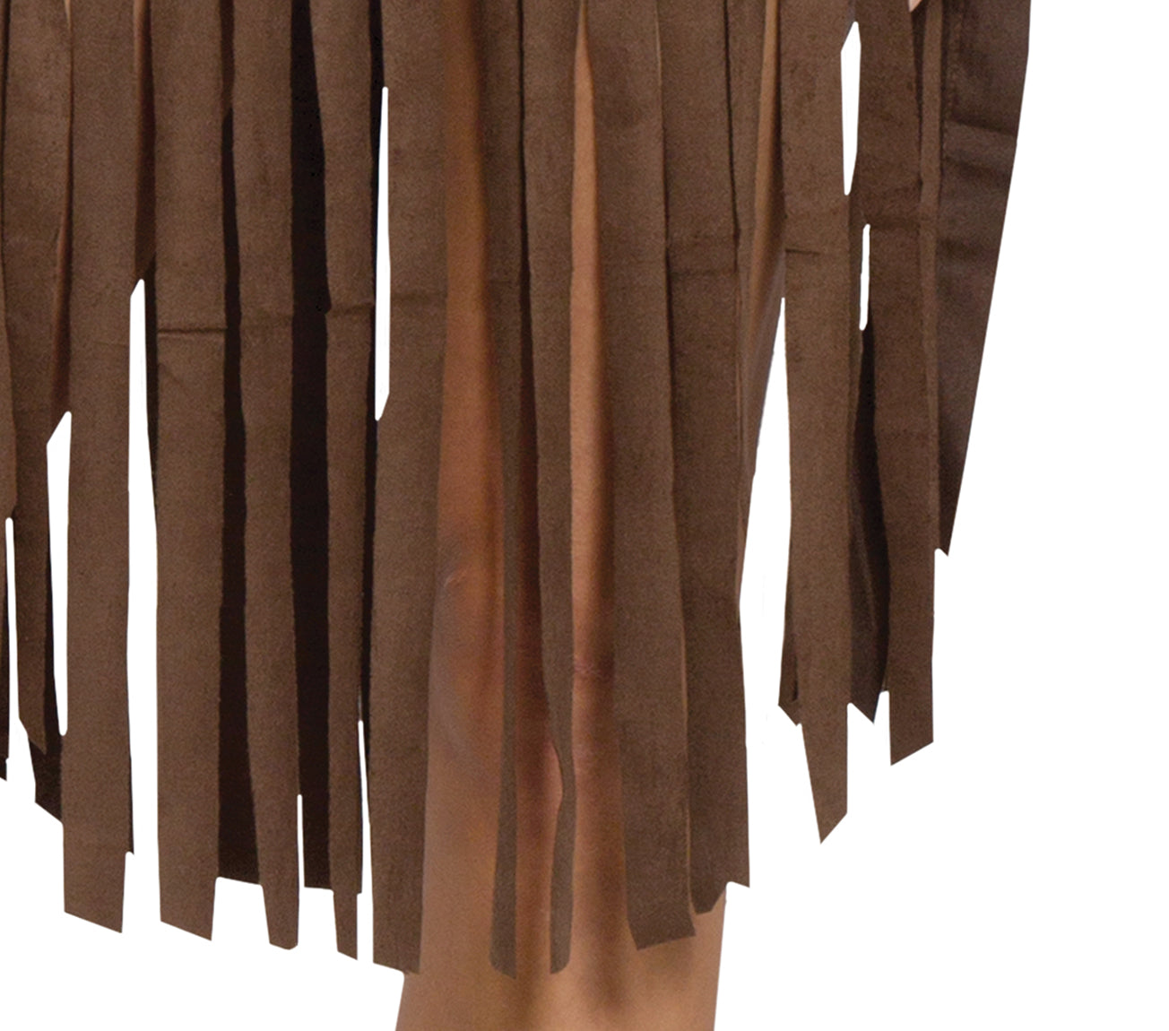 GP79214 – Indisches Karnevalsoutfit Fransen Kleid – Größe: 42 - 44 (L) – Farbe: Braun