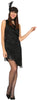 GP79218 – Charleston Glanz Kleid Feder – Größe: 36 - 38 (S) – Farbe: Schwarz