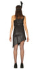 GP79218 – Charleston Glanz Kleid Feder – Größe: 36 - 38 (S) – Farbe: Schwarz