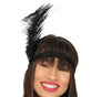 GP79218 – Charleston Glanz Kleid Feder – Größe: 42 - 44 (L) – Farbe: Schwarz