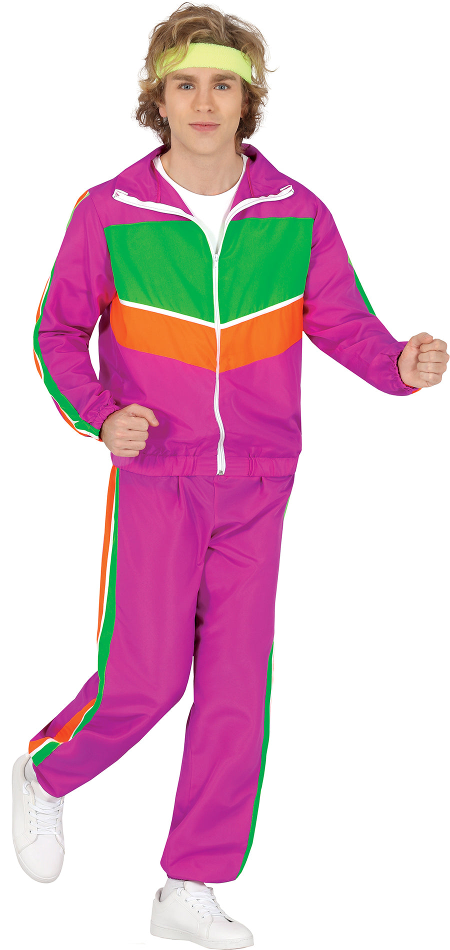 80er Jahre Trainingsanzug für Herren pink