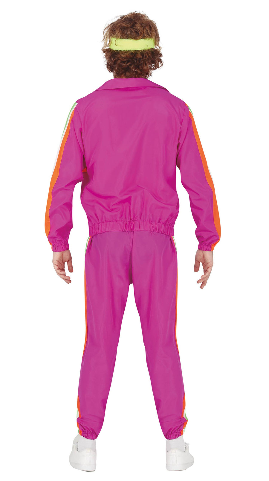 GP79227 – 80s Sport Karneval Retro Kostüm Violett – Größe: 48 - 50 (M) – Farbe: Pink, Ansicht 2