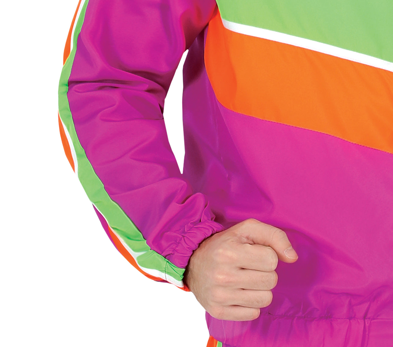 GP79227 – 80s Sport Karneval Retro Kostüm Violett – Größe: 48 - 50 (M) – Farbe: Pink