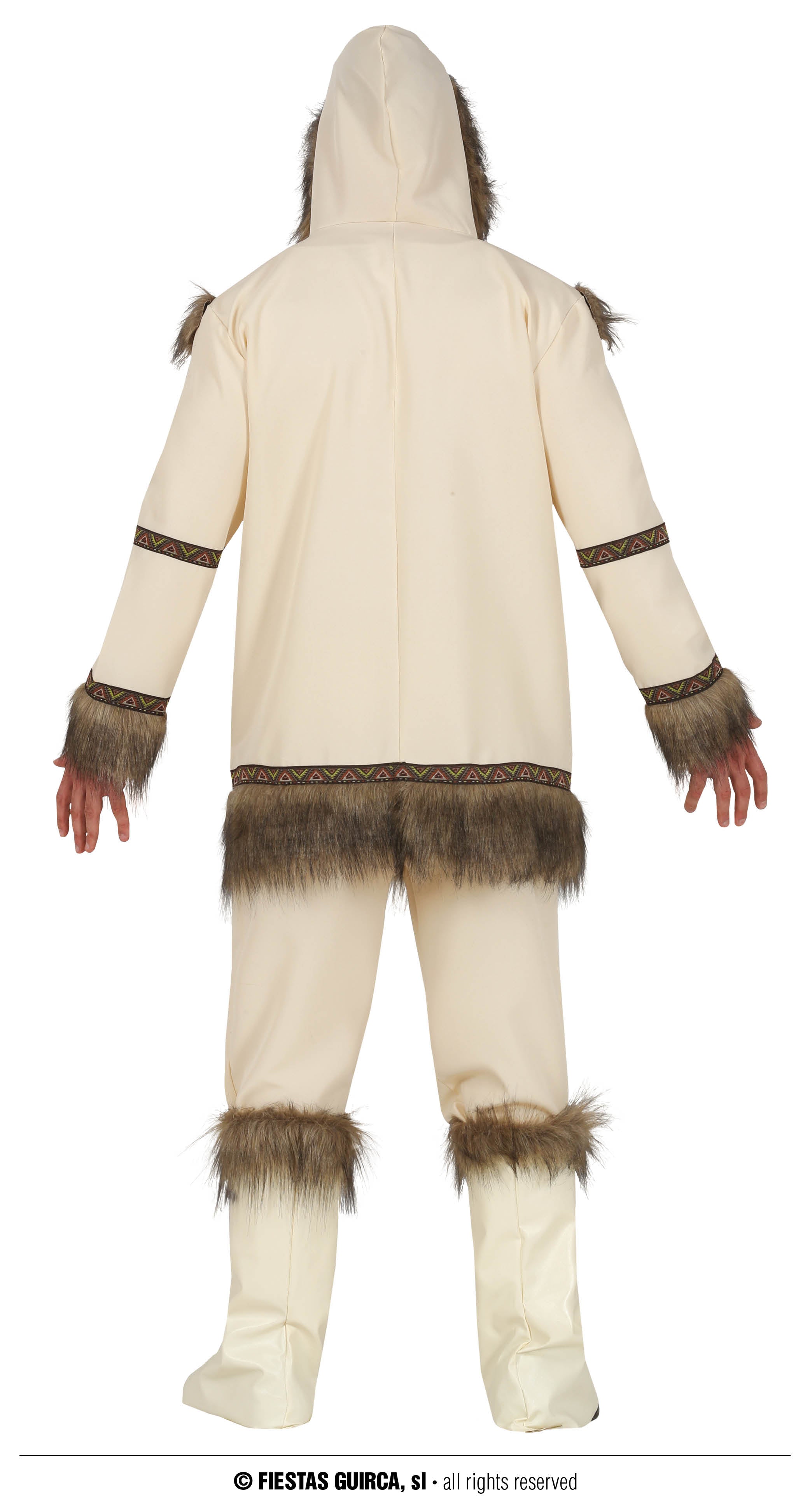 GP79234 – Weltkulturen Inuit Tracht Klassisch Karnevalskleid – Größe: 48 - 50 (M), 52 - 54 (L), 54 - 56 (XL) – Farbe: Beige