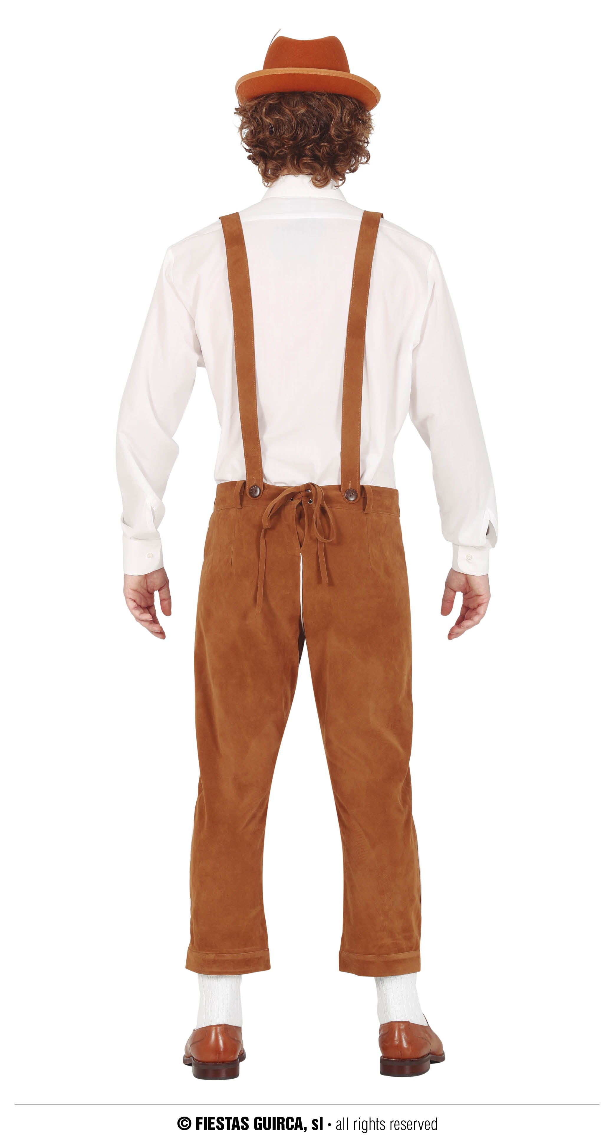 GP79242 – Oktoberfest Tracht Klassische Lederhosen – Größe: 48 - 50 (M), 52 - 54 (L) – Farbe: Weiß
