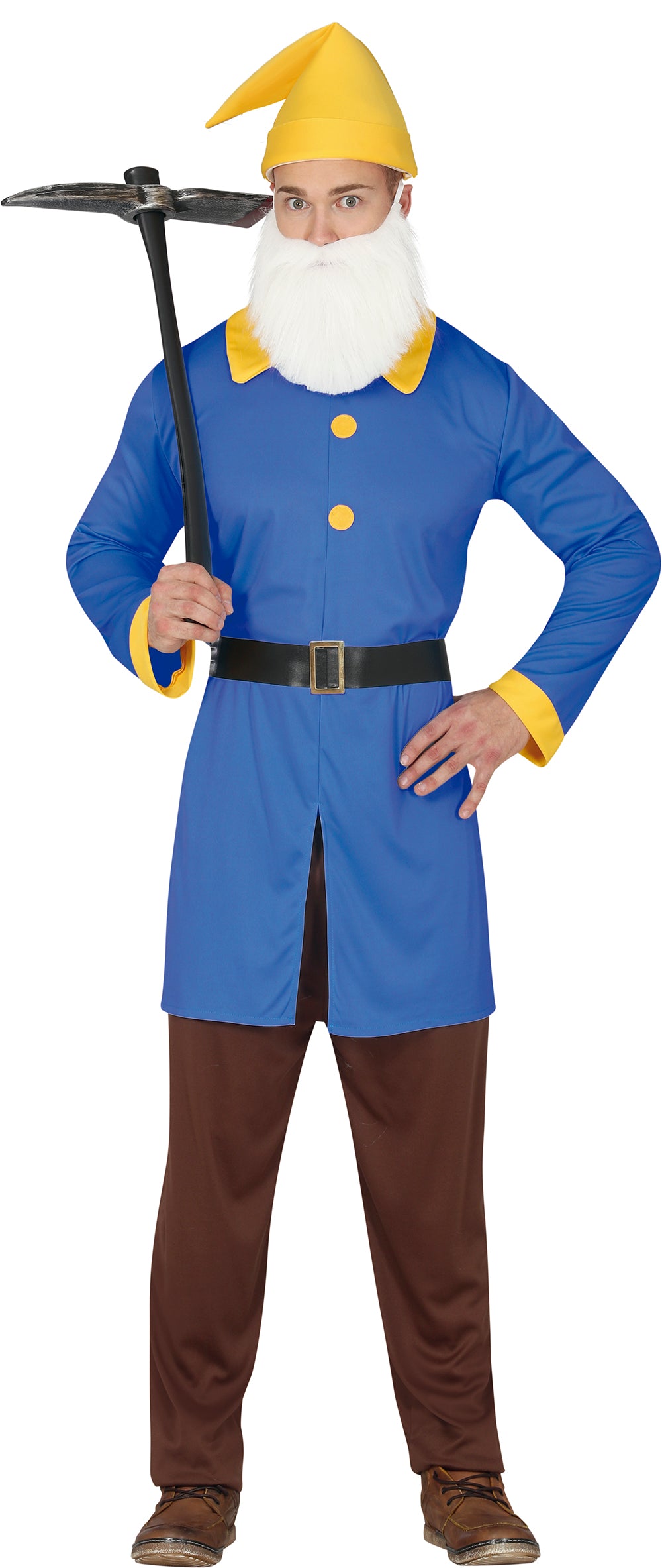 GP79273 – Märchenhafter Zwergenwald Gnom Kostüm – Größe: 48 - 50 (M) – Farbe: Blau