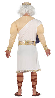Poseidon Kostüm für Herren mit Krone weiß, Bild 2
