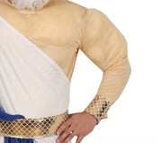 Poseidon Kostüm für Herren mit Krone weiß, Bild 4