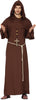 GP79290 – Mönch Robe Priester Kutte Kostüm – Größe: 48 - 50 (M) – Farbe: Braun