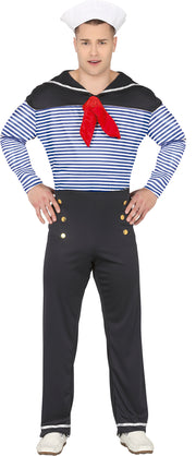 Matrosen Kostüm für Herren mit Mütze blau, Bild 1