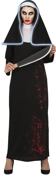 Halloween Nonne Kostüm Spuk Kloster Geist Grusel, Bild 1