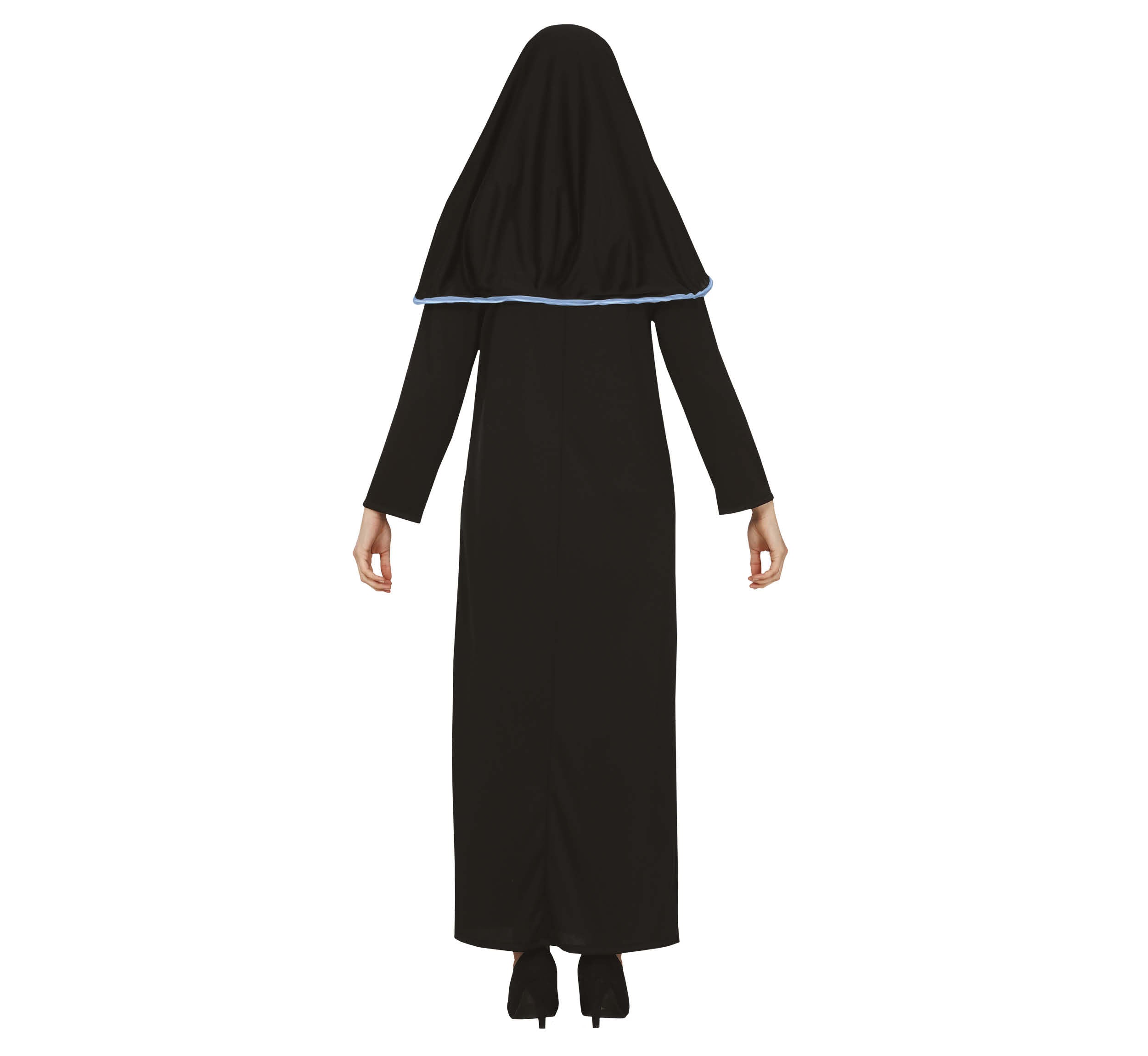 GP79325 – Halloween Nonne Kostüm Spuk Kloster Geist Grusel – Größe: 42 - 44 (L) – Farbe: Schwarz