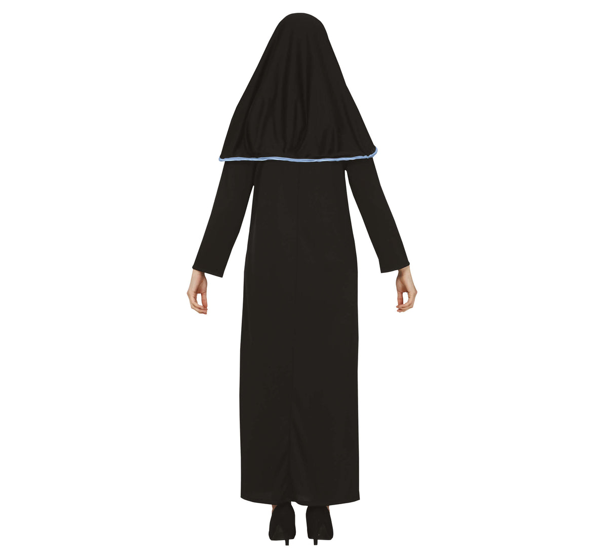 GP79325 – Halloween Nonne Kostüm Spuk Kloster Geist Grusel – Größe: 42 - 44 (L) – Farbe: Schwarz