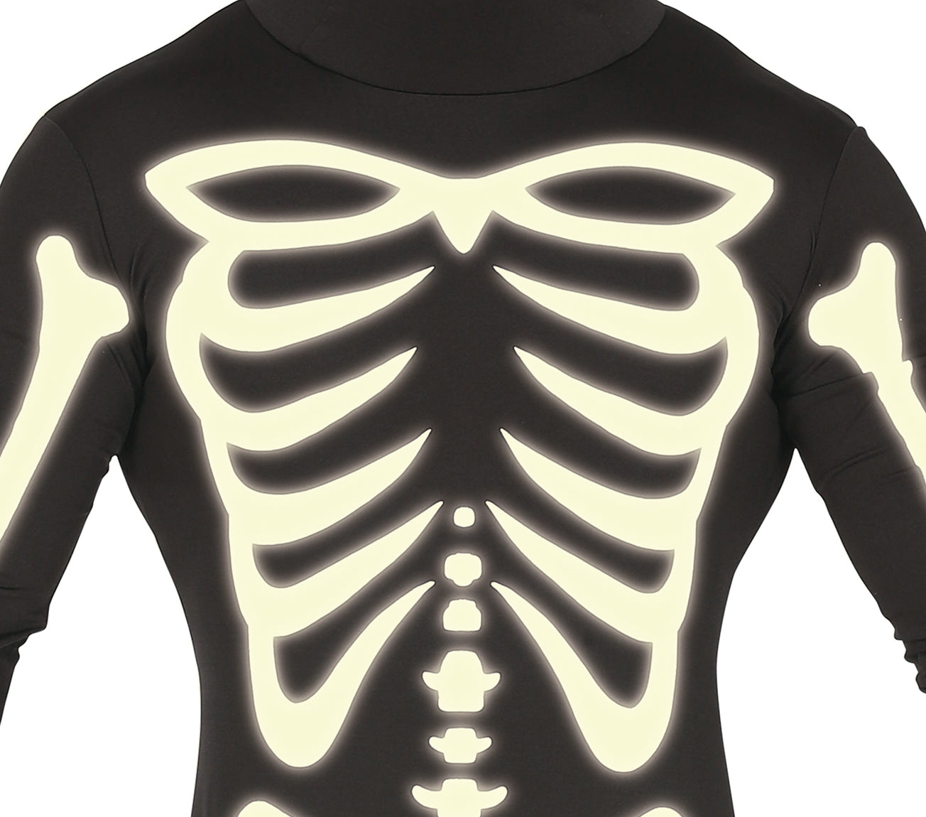GP79340 – Halloween Skelett Einteiler Overall Grusel – Größe: 52 - 54 (L) – Farbe: Schwarz