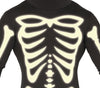 GP79340 – Halloween Skelett Einteiler Overall Grusel – Größe: 52 - 54 (L) – Farbe: Schwarz