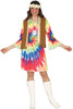 GP79363 – Hippies 60s Kostüm Bunter Look – Größe: 36 - 38 (S) – Farbe: Mehrfarbig
