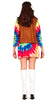 GP79363 – Hippies 60s Kostüm Bunter Look – Größe: 36 - 38 (S) – Farbe: Mehrfarbig