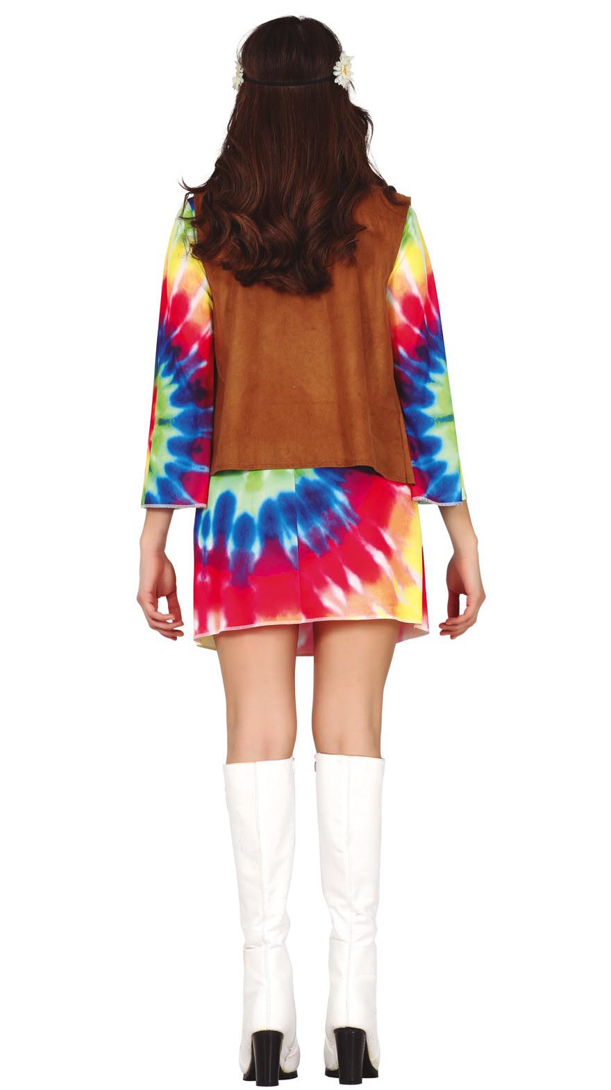 GP79363 – Hippies 60s Kostüm Bunter Look – Größe: 38 - 40 (M) – Farbe: Mehrfarbig