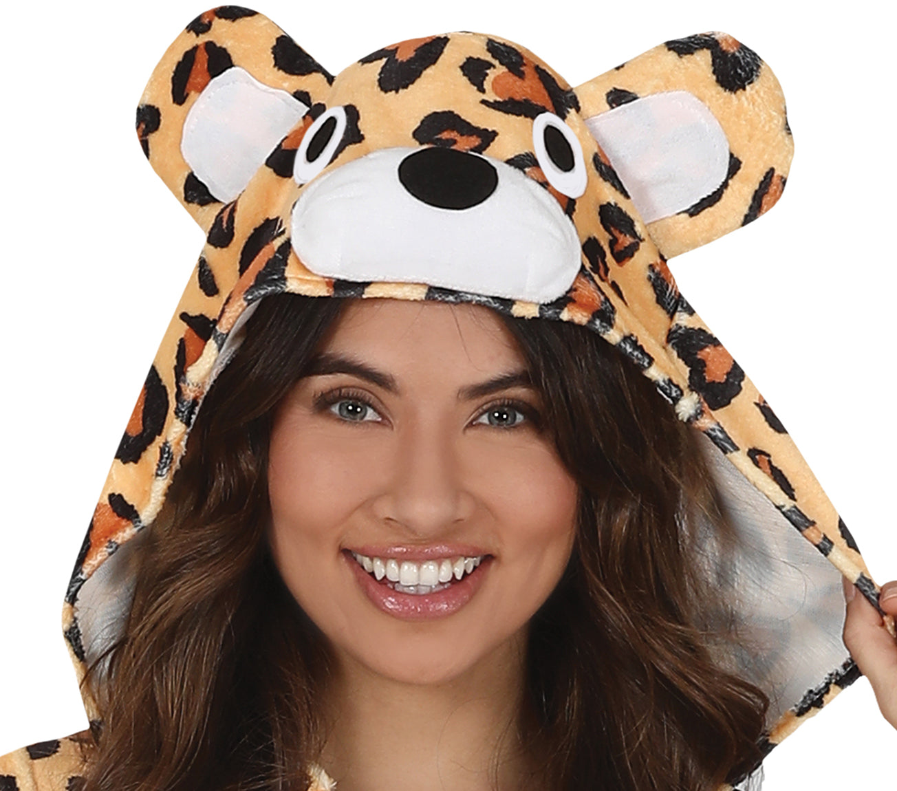 GP79390 – Leopard Tierkostüm Karneval Fasching – Größe: 42 - 44 (L) – Farbe: Braun