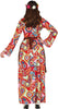GP79391 – Hippie Blumenkind 60s Karneval Retro – Größe: 42 - 44 (L) – Farbe: Braun