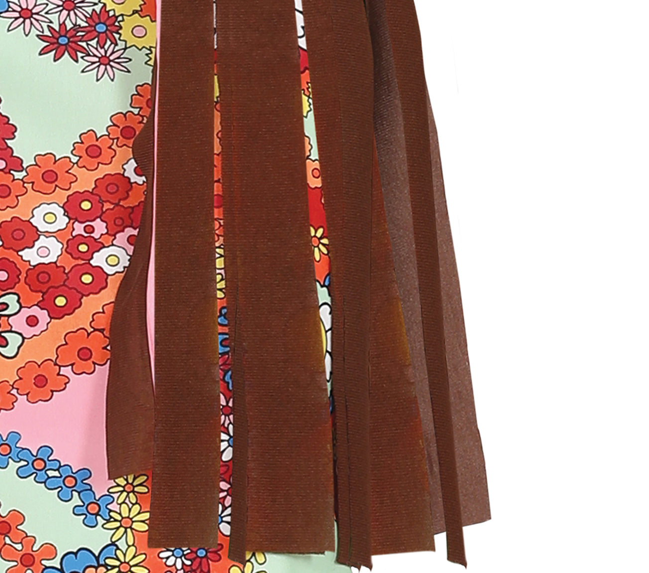 GP79391 – Hippie Blumenkind 60s Karneval Retro – Größe: 42 - 44 (L) – Farbe: Braun
