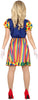 GP79393 – Clown Kostüm Karneval Buntkleid – Größe: 38 - 40 (M), 44 - 46 (XL) – Farbe: Mehrfarbig