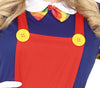 GP79393 – Clown Kostüm Karneval Buntkleid – Größe: 38 - 40 (M), 44 - 46 (XL) – Farbe: Mehrfarbig