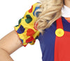 GP79393 – Clown Kostüm Karneval Buntkleid – Größe: 42 - 44 (L), 44 - 46 (XL) – Farbe: Mehrfarbig