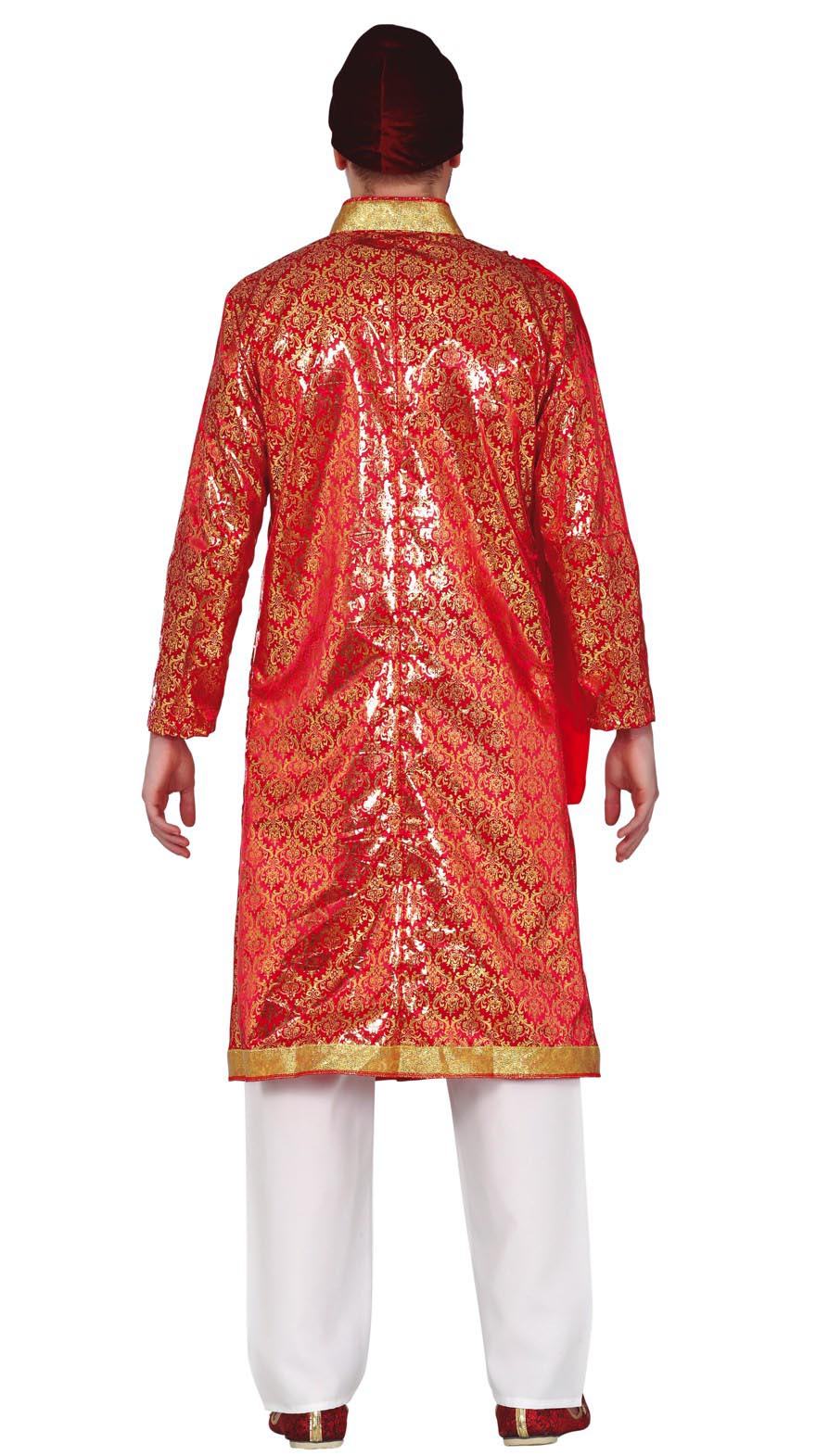 GP79408 – Wüstenprinz Sheik Tunika Karnevalskostüm – Größe: 52 - 54 (L) – Farbe: Rot