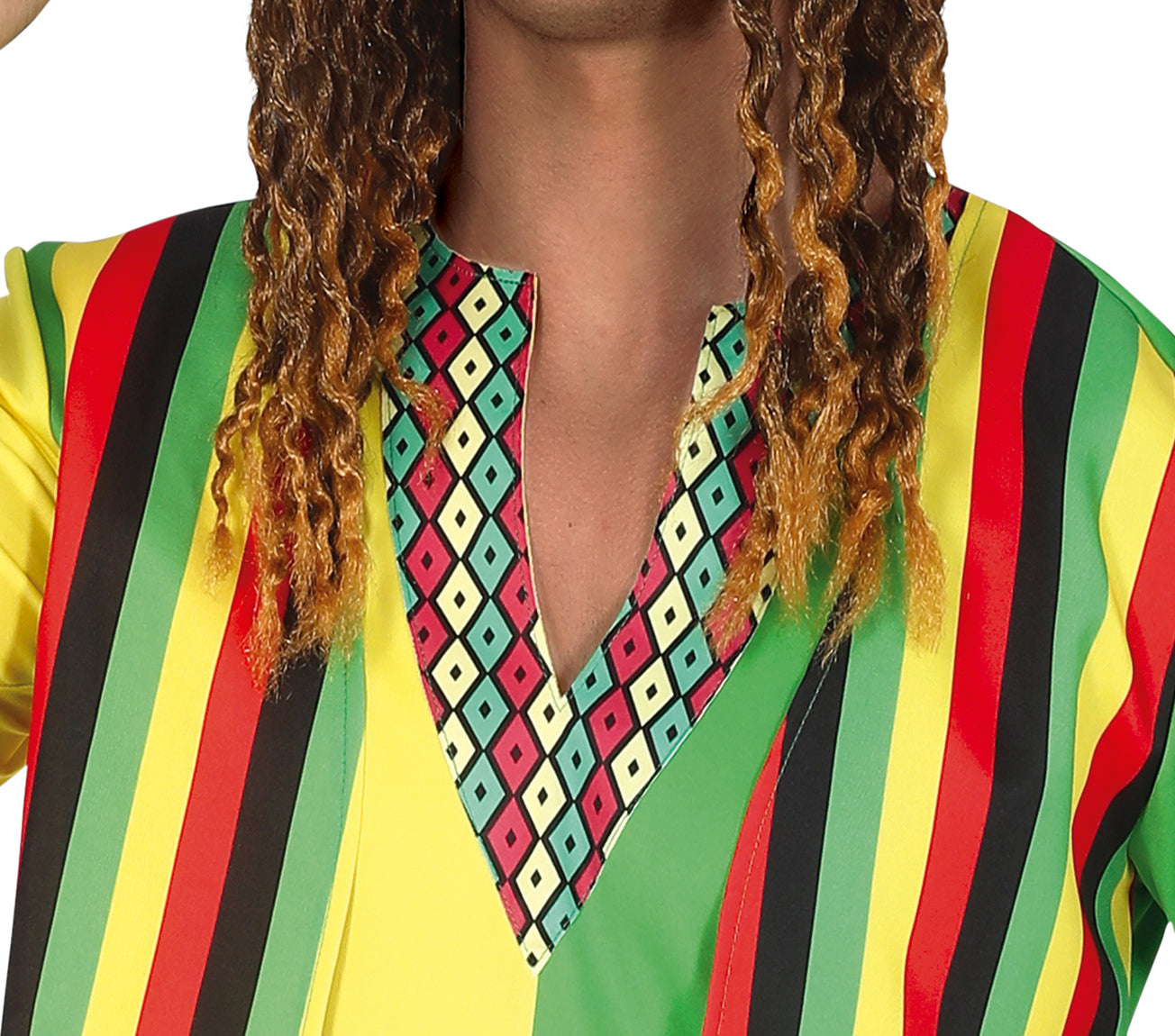 GP79412 – Rastafarian Junggesellenabschied 70er Jahre – Größe: 52 - 54 (L) – Farbe: Mehrfarbig